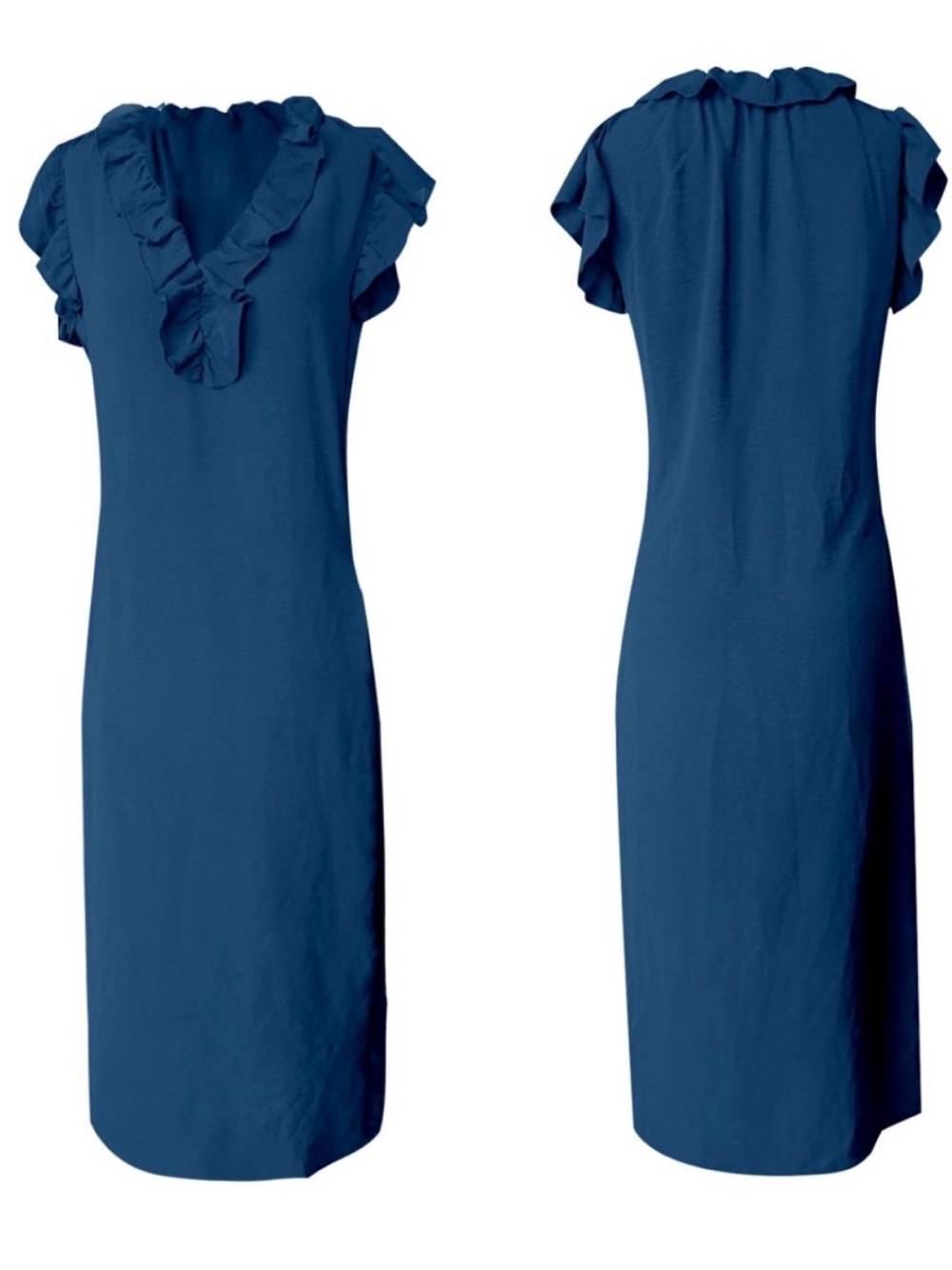 Amazon V-Neck Ruffle Midi Dress Women’s Size L